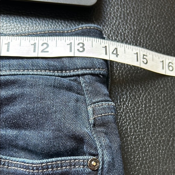 MOTHER Jean Stunner Zip Two Step Fray Last Call Dark Wash Sz 27 - Picture 14 of 16